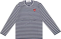 Футболка Comme des Garçons PLAY Striped Long-Sleeve T-Shirt &apos;Navy/White&apos;, разноцветный
