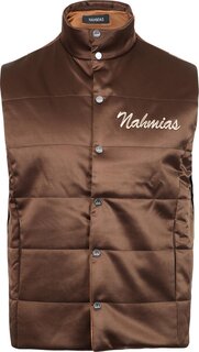 Пуховик Nahmias Summerland Silk Puffer Vest &apos;Brown&apos;, коричневый