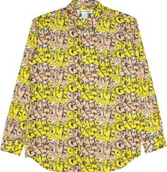 Рубашка Comme des Garçons SHIRT x KAWS Classic Printed Shirt Print F &apos;Yellow&apos;, желтый