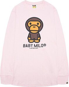Лонгслив BAPE Baby Milo Long-Sleeve Tee &apos;Pink&apos;, розовый