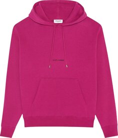 Толстовка Saint Laurent Logo Hooded Sweatshirt &apos;Fuchsia/Noir&apos;, розовый