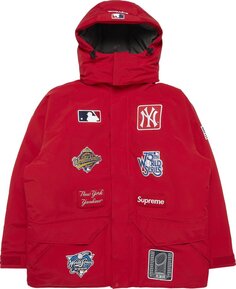 Куртка Supreme x New York Yankees GORE-TEX 700-Fill Down Jacket &apos;Red&apos;, красный