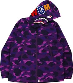 Худи BAPE Color Camo Shark Hoodie Jacket &apos;Purple&apos;, фиолетовый