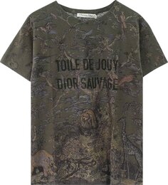 Футболка Dior Toile De Jouy T-Shirt &apos;Khaki&apos;, зеленый