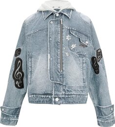 Куртка C2H4 Asymmetrical Layered Denim Jacket &apos;Faded Navy&apos;, синий