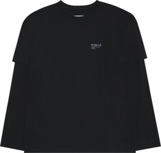 Футболка C2H4 Double Layered Long-Sleeve T-shirt &apos;Black&apos;, черный