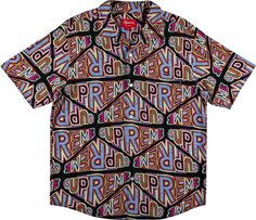 Рубашка Supreme Perspective Rayon Short-Sleeve Shirt &apos;Black&apos;, черный