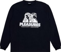Футболка Pleasures Discovery Heavyweight Long-Sleeve T-Shirt &apos;Black&apos;, черный