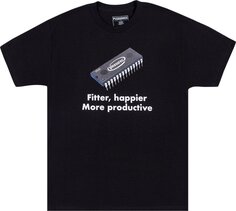 Футболка Pleasures Happier T-Shirt &apos;Black&apos;, черный