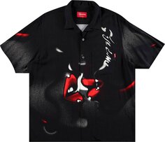 Рубашка Supreme Blow Back Rayon Short-Sleeve Shirt &apos;Black&apos;, черный