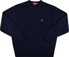 Свитер Supreme Textured Small Box Sweater &apos;Navy&apos;, синий