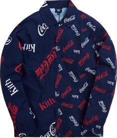 Куртка Kith x Coca-Cola x Mitchell &amp; Ness Coke Coaches Jacket &apos;Navy&apos;, синий