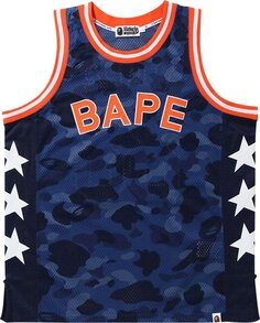 Топ BAPE Color Camo Bape Basketball Tank Top &apos;Navy&apos;, синий