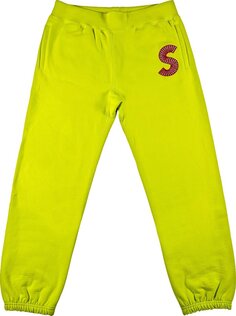 Спортивные брюки Supreme S Logo Sweatpant &apos;Acid Green&apos;, зеленый