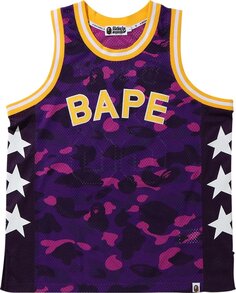 Топ BAPE Color Camo Bape Basketball Tank Top &apos;Purple&apos;, фиолетовый