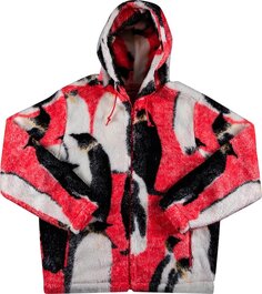 Куртка Supreme Penguins Hooded Fleece Jacket &apos;Pink&apos;, розовый