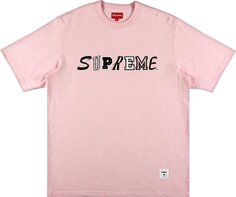 Футболка Supreme Collage Logo Short-Sleeve Top &apos;Pink&apos;, розовый