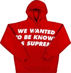 Толстовка Supreme Known As Hooded Sweatshirt &apos;Red&apos;, красный