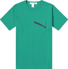Футболка Comme des Garçons SHIRT Zip T-Shirt &apos;Green&apos;, зеленый