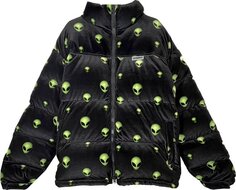 Пуховик Vetements Extraterrestrial Velvet Puffer Jacket &apos;Extraterrestrial&apos;, черный