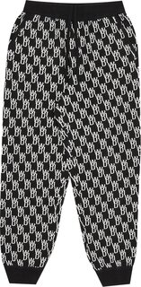 Брюки We11done Black Logo Knit Jacquard Trousers &apos;Black&apos;, черный