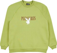 Толстовка Pleasures x Playboy Bunny Logo Crewneck &apos;Green&apos;, зеленый