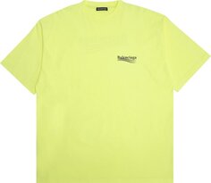 Футболка Balenciaga Oversized Logo T-Shirt &apos;Fluo Yellow/Black&apos;, желтый