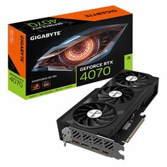 Видеокарта Gigabyte GeForce RTX 4070 Windforce OC 12ГБ, GV-N4070WF3OC-12GD, черный