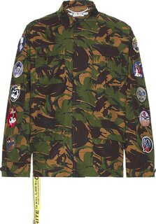 Куртка Off-White Camo Patch Field Jacket &apos;Army Green&apos;, зеленый