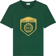 Футболка Saint Laurent T-Shirt &apos;Vert/Jaune&apos;, зеленый