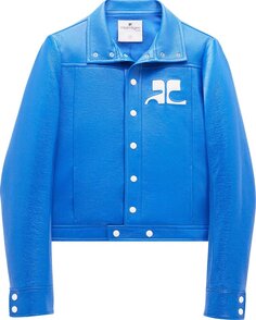 Куртка Courrèges Vinyl Jacket &apos;Blue&apos;, синий Courreges