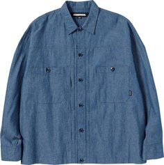 Рубашка Neighborhood Button Up Shirt &apos;Indigo&apos;, синий