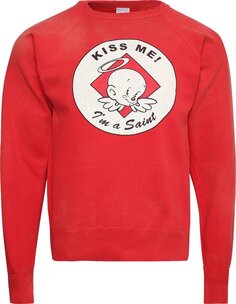 Толстовка Saint Michael Kiss Me Crewneck &apos;Red&apos;, красный