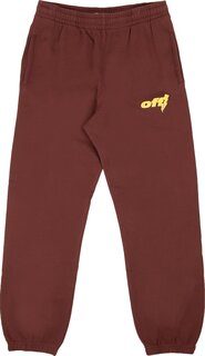 Спортивные брюки Off-White Thunder Stable Slim Sweatpant &apos;Barolo/Yellow&apos;, желтый