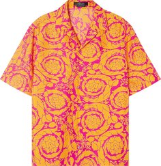 Рубашка Versace Informal Shirt &apos;Magenta/Tangerine&apos;, фиолетовый