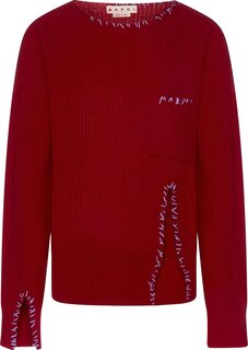 Свитер Marni Long-Sleeve Crewneck Sweater &apos;Chilli&apos;, красный