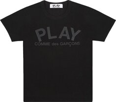 Футболка Comme des Garçons PLAY Logo Text T-Shirt &apos;Black&apos;, черный