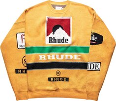 Толстовка Rhude Ayrton Knit Crewneck &apos;Mustard/Green&apos;, желтый