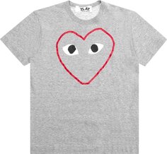 Футболка Comme des Garçons PLAY Red Heart Sketch T-Shirt &apos;Grey&apos;, серый