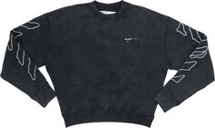 Толстовка Off-White Abstract Arrows Over Crewneck &apos;Black / White&apos;, черный