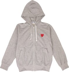 Худи Comme des Garçons PLAY Heart Hooded Sweatshirt &apos;Gray&apos;, серый