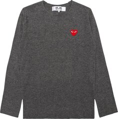 Свитер Comme des Garçons PLAY Red Heart Sweater &apos;Grey&apos;, серый