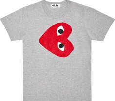 Футболка Comme des Garçons PLAY Red Heart T-Shirt &apos;Grey&apos;, серый