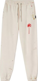 Спортивные брюки Palm Angels PXP Painted Sweatpants &apos;Off White/Red&apos;, кремовый