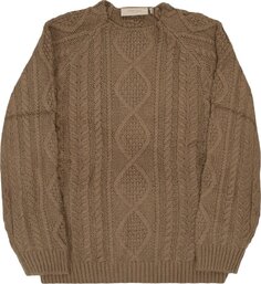 Джемпер Fear of God Essentials Cable Knit &apos;Wood&apos;, коричневый