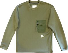 Толстовка And Wander Airly Warm Crew Sweatshirt &apos;Charcoal&apos;, коричневый