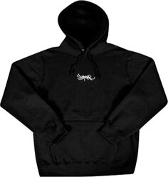 Толстовка Supreme Tag Logo Hooded Sweatshirt &apos;Black&apos;, черный