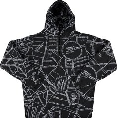 Толстовка Supreme Gonz Embroidered Map Hooded Sweatshirt &apos;Black&apos;, черный