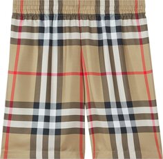 Шорты Burberry Check Silk Shorts &apos;Archive Beige&apos;, коричневый