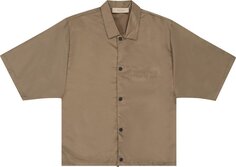 Рубашка Fear of God Essentials Short-Sleeve Nylon Shirt &apos;Wood&apos;, коричневый